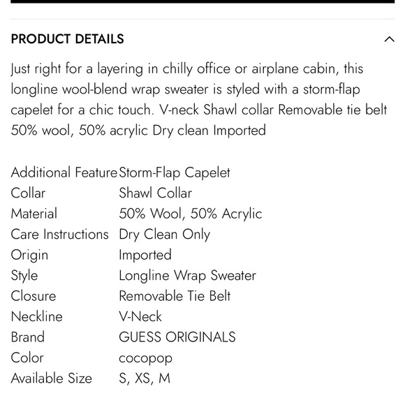 Guess Marciano Manu Grey Wrap Cape Shawl Sweater Coat Size L XL - Picture 2 of 8